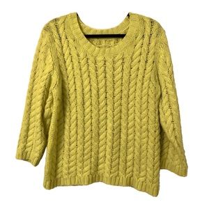 Yellow Cable Knit Sweater